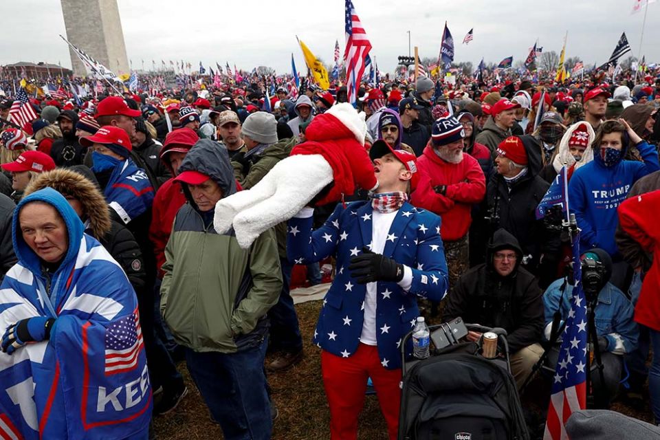 Supporters of President Donald Trump attend a rally in Washington Jan. 6, 2021, to contest the certification of the 2020 presidential election. (CNS/Reuters/Shannon Stapleton)